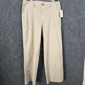 Universal Thread Straight Leg Chino Pants Beige Women Sz 16 Back Patch Pockets